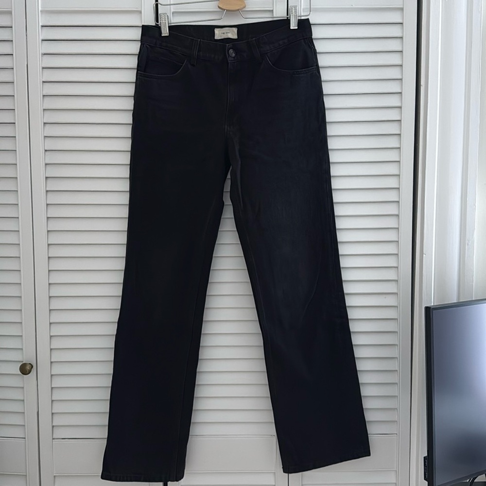 The Row Black Straight-Leg Jeans
